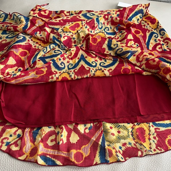 Mango Women’s Raffled Trim Short Wrap Skirt - EU L / US M - Picture 7 of 10